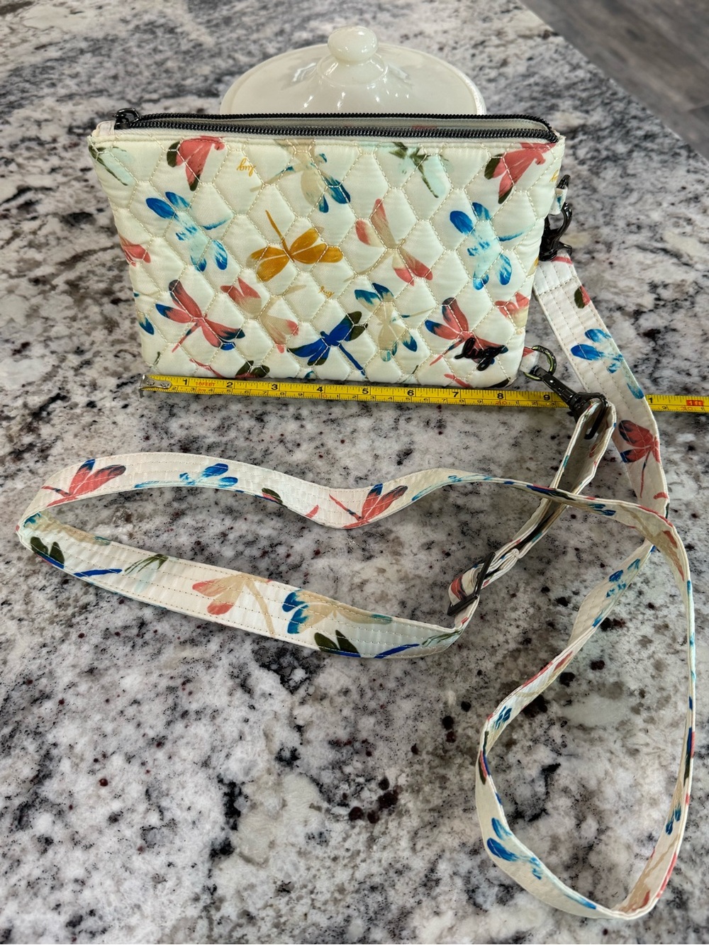 lug Peekaboo Quilted Floral Crossbody Bag - Ivory Multi